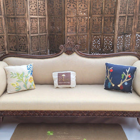 Teak Wood 3 Seater Chaise Lounge Settee - view 17