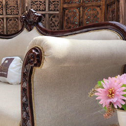 Teak Wood 3 Seater Chaise Lounge Settee - view 9