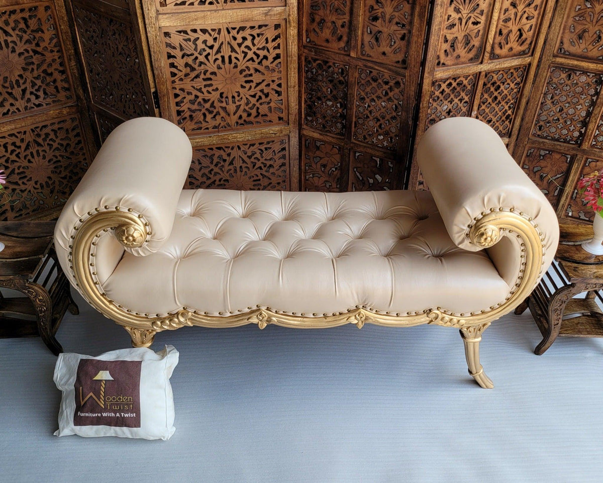 Montérno Sheesham Wood Bench Couch