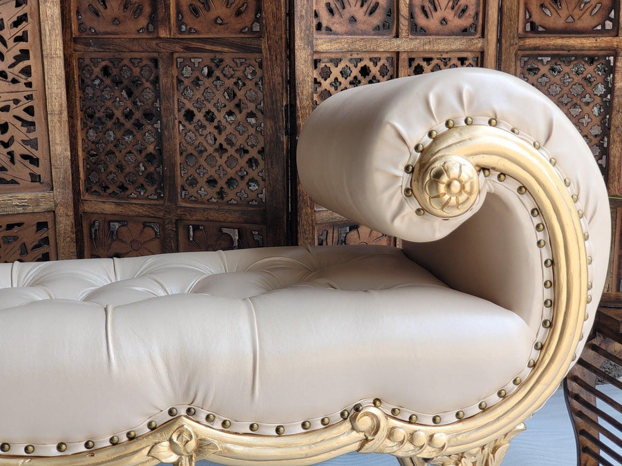 Golden Finish, Champagne Leatherette