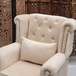 Majestic Wing Chair for Living Room/Home/Offices - WoodenTwist