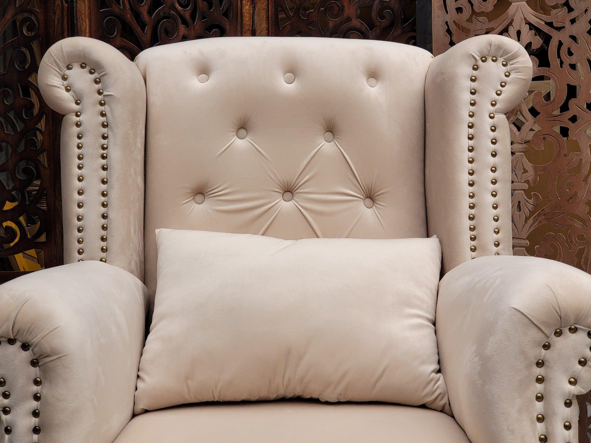 Majestic Wing Chair for Living Room/Home/Offices - WoodenTwist