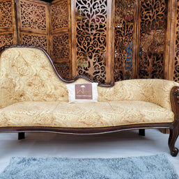 Céleste Wooden Couch for Home & Office Chaise Lounge Settee - WoodenTwist