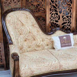Céleste Wooden Couch for Home & Office Chaise Lounge Settee - WoodenTwist