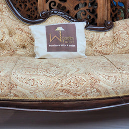 Céleste Wooden Couch for Home & Office Chaise Lounge Settee - WoodenTwist