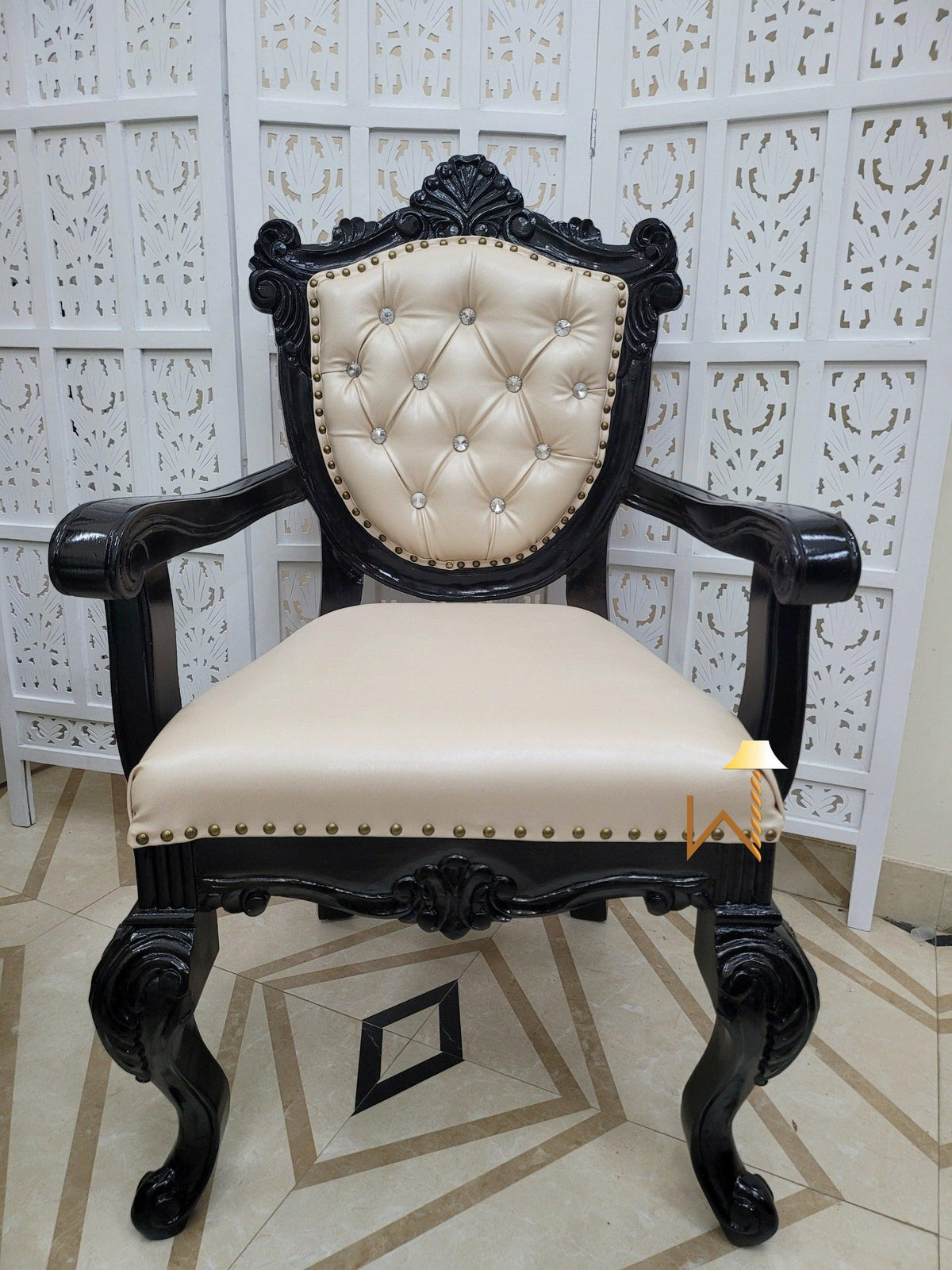 A Sturdy Wooden Frame with Tufted Comfort