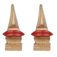 Handcrafted Wooden Nose Shaped Spectacle Holder - Detail Shot 1