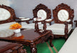 Royal Antique Brown Carved Sofa Set 8 Seater - WoodenTwist