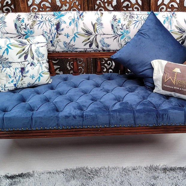 Teak Wood Bench for Living Room - front view