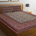 Rajasthani Traditional Jaipuri Cotton King Size Double Bed Sheet with Two Pillow Covers - WoodenTwist
