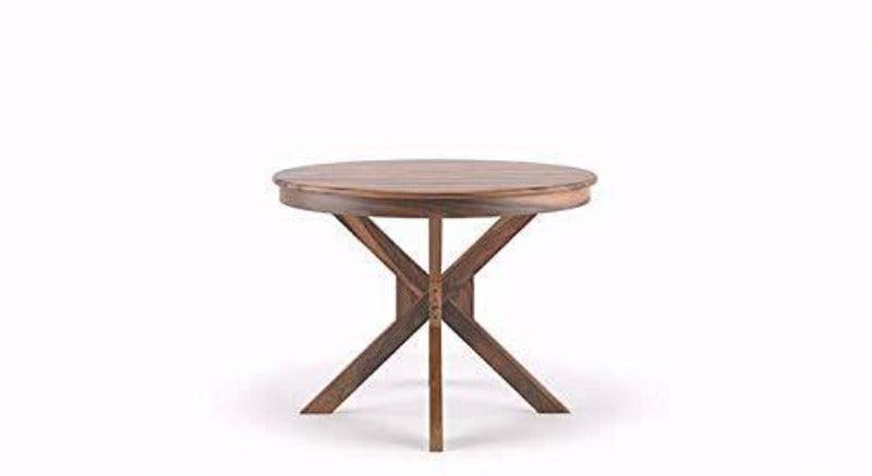 Round Dining Table with Seater 4 Chair And One Table (Teak Wood) - WoodenTwist