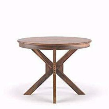 Round Dining Table with Seater 4 Chair And One Table (Teak Wood) - WoodenTwist