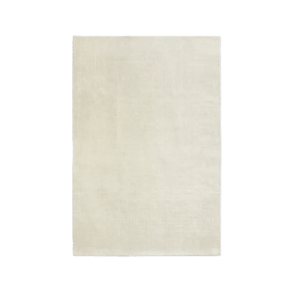 Solid Wool Rug - Bone White Runner for Bedroom/Living Area/Home with Anti Slip Backing - WoodenTwist