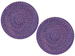 Polyster Round Coaster Set (6 PCS Set) Machine Washable Absorbent Size: 5inch Diameter - WoodenTwist