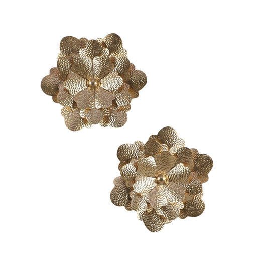 Hammered Flower Wall Décor Set of 2 - WoodenTwist