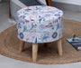 Beautiful printed Puffy Stool for Living Room (Pack of 1) - WoodenTwist