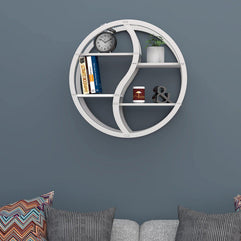Trenton Round Floating Wall Shelf For Living Room - WoodenTwist