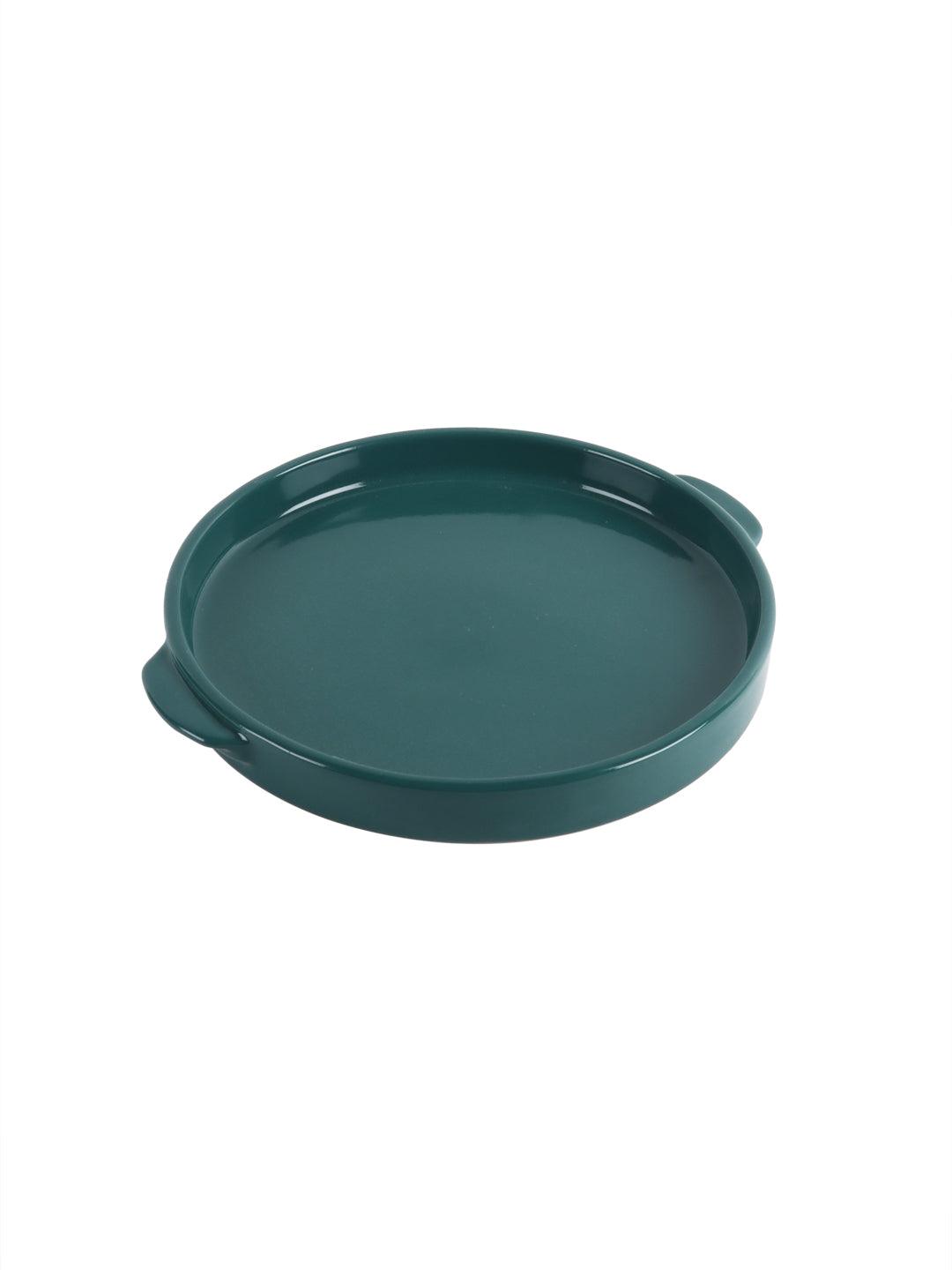 Green Ceramic Bakeware Dish with Handle - WoodenTwist