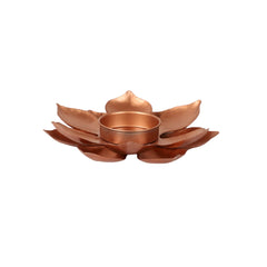 Flower Copper Tealight Holder Set of 4 - WoodenTwist