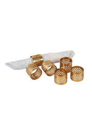 Gold Etching Napkin RIng (Set of 6) - WoodenTwist