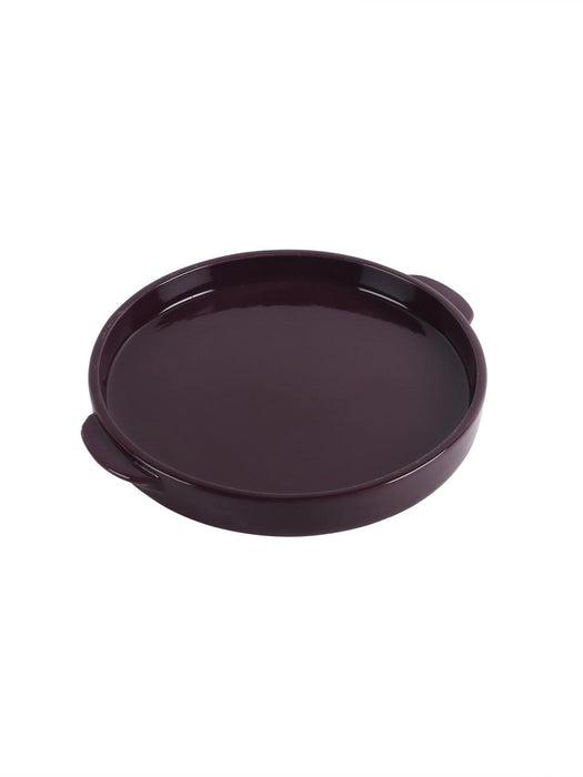 Purple Pizza Serving Dish With Handle - WoodenTwist