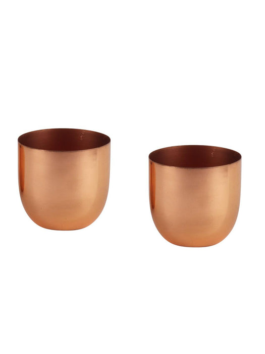 Copper Small Plating Planter (Set of 2) - WoodenTwist