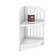 Elegante Designer Corner Wooden Shelf - angle view