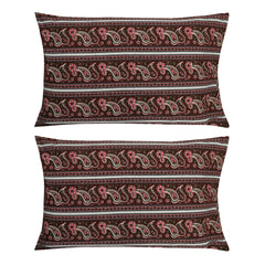 Rajasthani Traditional Jaipuri Cotton King Size Double Bed Sheet with Two Pillow Covers - WoodenTwist