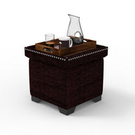 Eccentric Stool Cum End Table with Storage - WoodenTwist