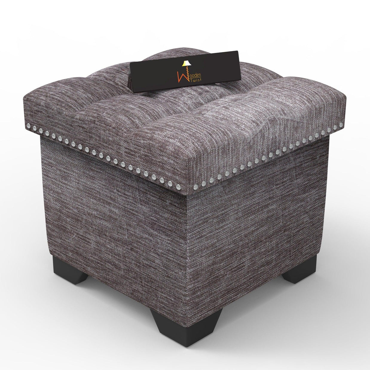 Eccentric Stool Cum End Table with Storage - WoodenTwist