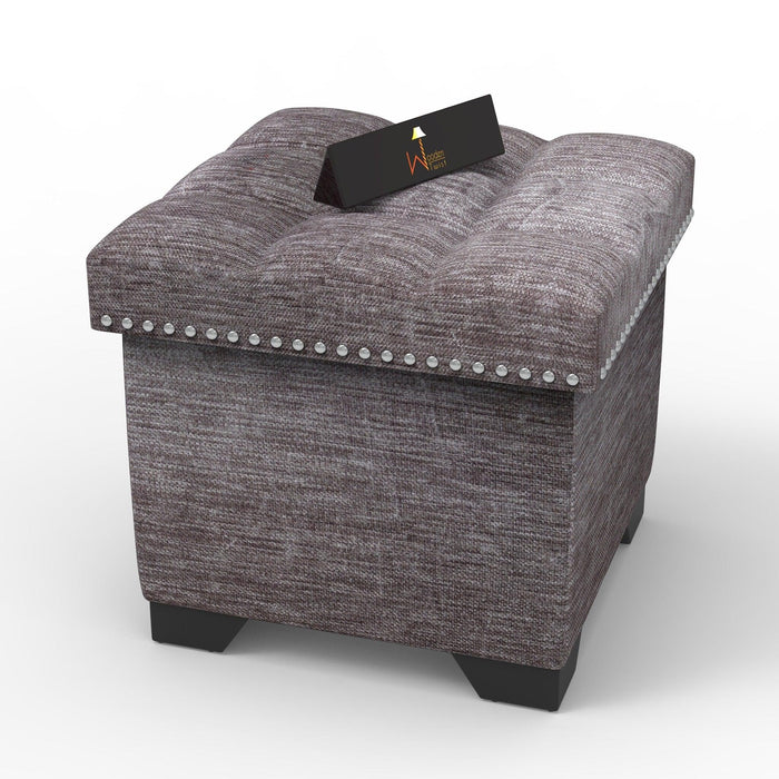 Eccentric Stool Cum End Table with Storage - WoodenTwist
