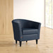 Wide Tufted Arm Chair (Peacock Blue) - WoodenTwist