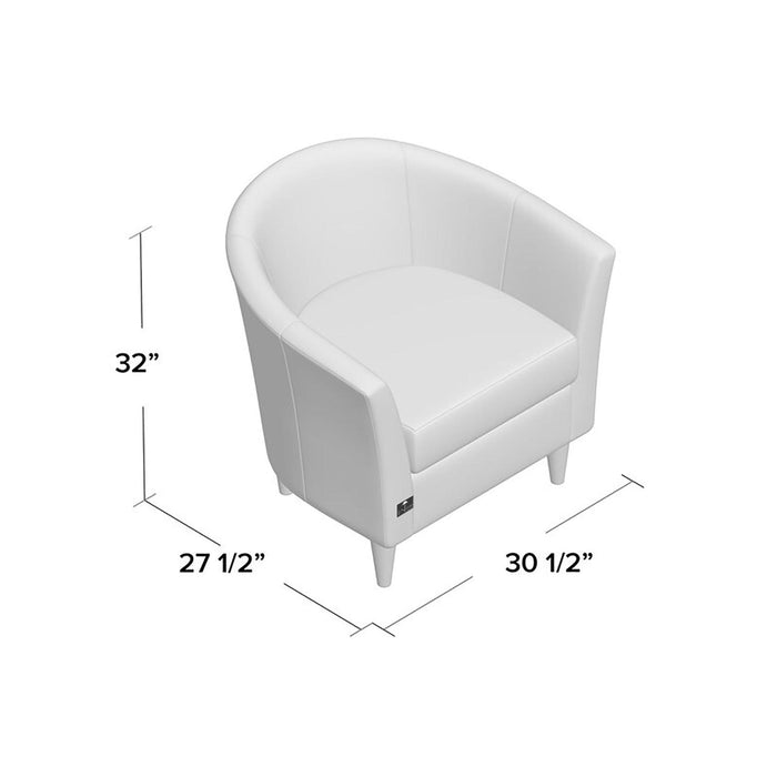 Wide Tufted Arm Chair (Off White) - WoodenTwist