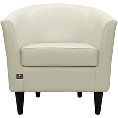 Wide Tufted Arm Chair (Off White) - WoodenTwist