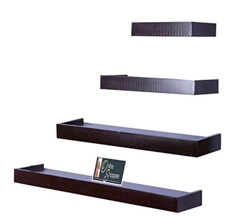 Wooden Rectangular Floating Wall Shelves set of 4 - WoodenTwist