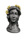 Planters Classic Greek Black Lady Indoor/Outdoor Cement Head Planter - WoodenTwist