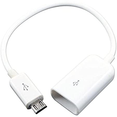 Micro USB OTG Cable for Mobile and Tablets USB Cable - White - WoodenTwist