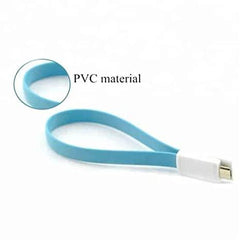 0.23 m Micro USB Cable (Compatible with Power bank, Blue, One Cable) - WoodenTwist