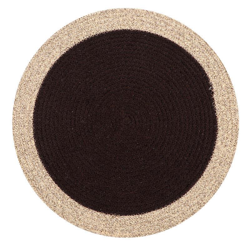 Polyster Round Coaster Set (1 PCS Set) Machine Washable Absorbent Size: 12 inch Diameter - WoodenTwist