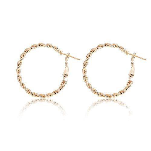 Raafi Golden Hollow Circle Earrings