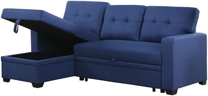 L-Shape Sectional Sleeper Sofa Cum Bed 5 Seater - WoodenTwist