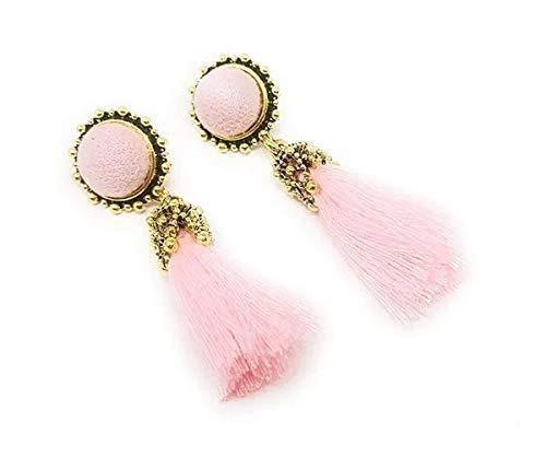 pink drop earrings