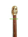 Antique Brass Handle Vintage Style Wooden Walking Cane Stick Skull Head - WoodenTwist