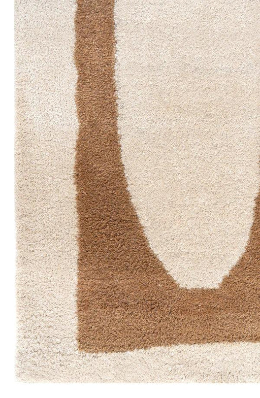 Outline Wool Rug Runner for Bedroom/Living Area/Home with Anti Slip Backing - WoodenTwist