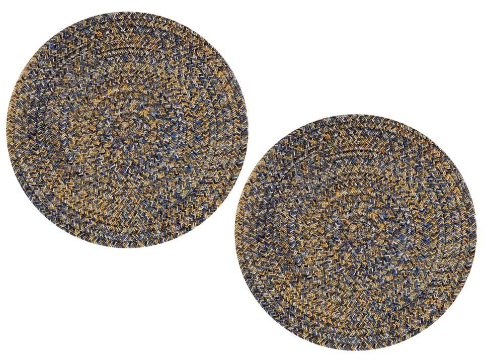 Polyster Round Coaster Set (6 PCS Set) Machine Washable Absorbent Size:5 inch Diameter - WoodenTwist