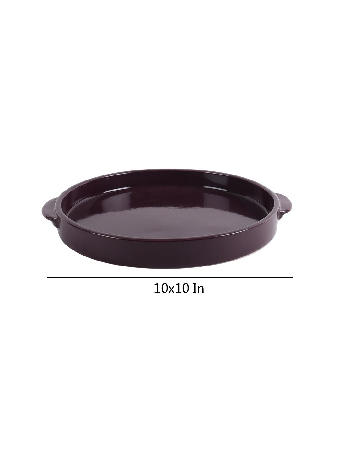 Purple Pizza Serving Dish With Handle - WoodenTwist