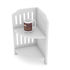Elegante Designer Corner Wooden Shelf - close-up