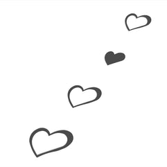 Decals Design Hearts Wooden Wall Sticker (Red) - WoodenTwist