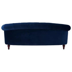 Chesterfield Graceful Velvet 3 Seater Rolled Arm Sofa (Walnut Legs) - WoodenTwist