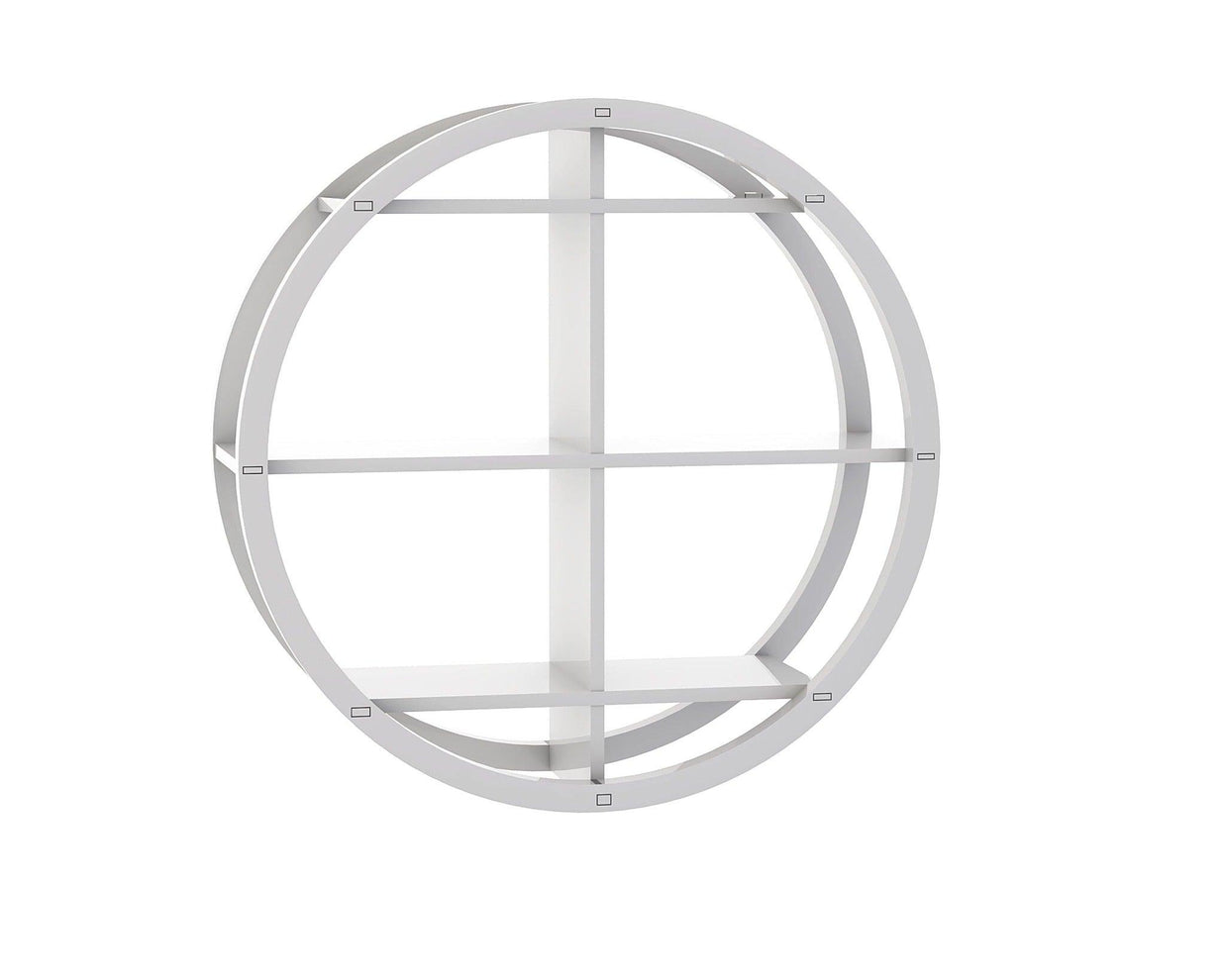 Trendlong PVC Wood Round Floating Wall Shelf - close-up finish